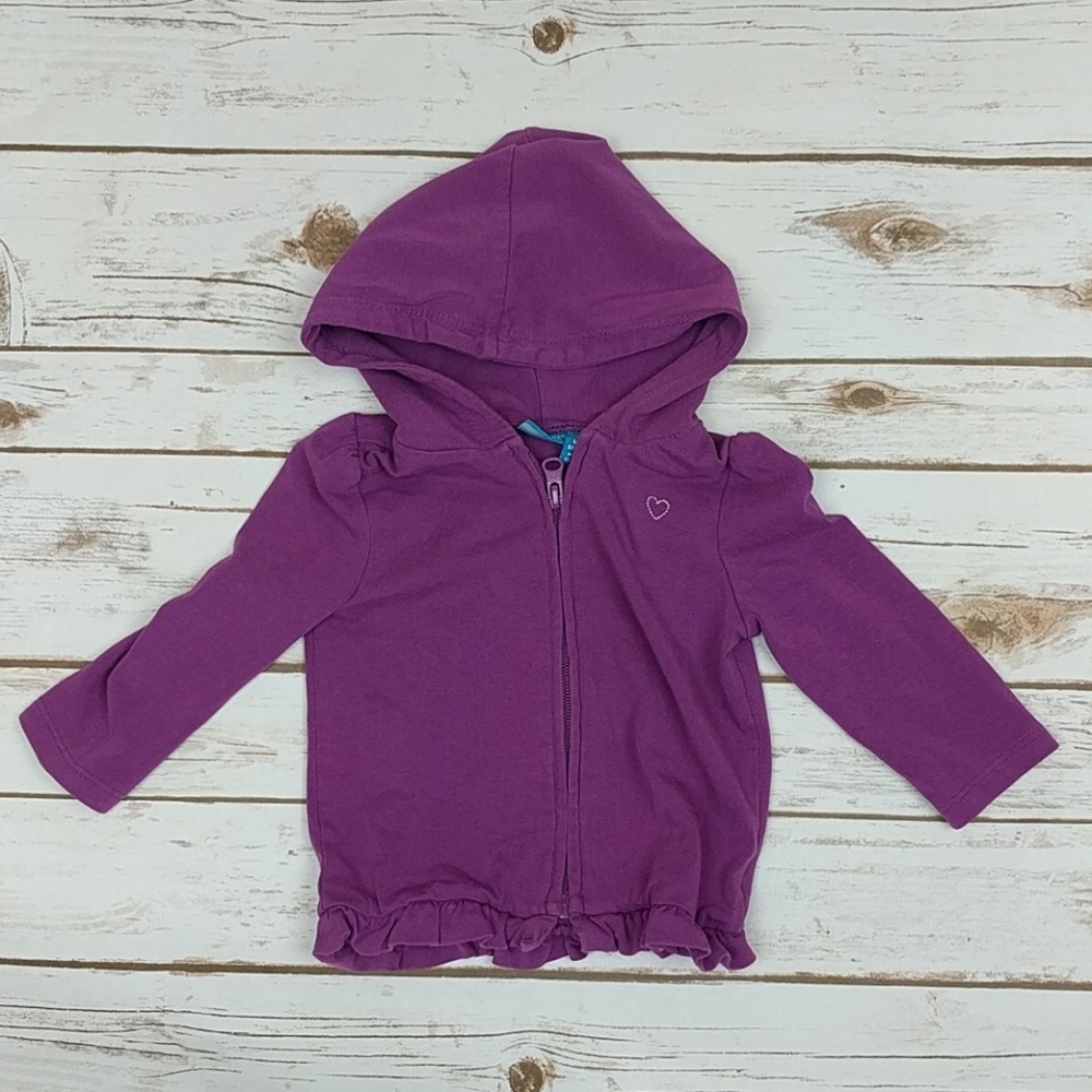 Children's Place Purple Ruffle Hoodie 12 months
